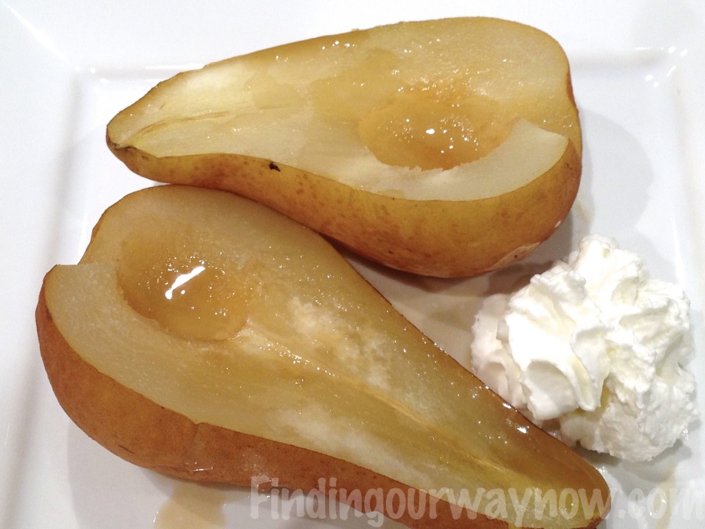 Baked Pears In The Microwave, findingourwaynow.com