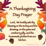 Thanksgiving Day Prayer, findingourwaynow.com