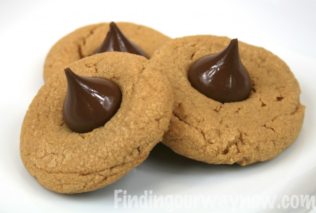 Chocolate Kiss Peanut Butter Cookies, findingourwaynow.com