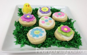 Birds Nest and Flower Easter Cookies, findingourwaynow.com