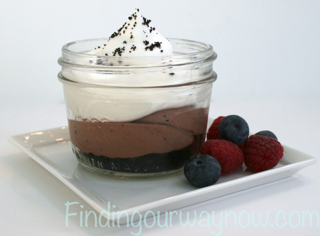 Chocolate Mousse Pie In A Jar, findingourwaynow.com