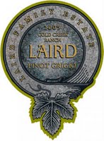 Laird Estate Pinot Grigio, findingourwaynow.com