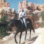 Image of Jeri Walker-Bickett on horse in Bryce Canyon.