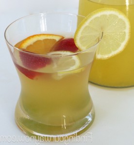 White Wine Lemon Sangria, findingourwaynow.com