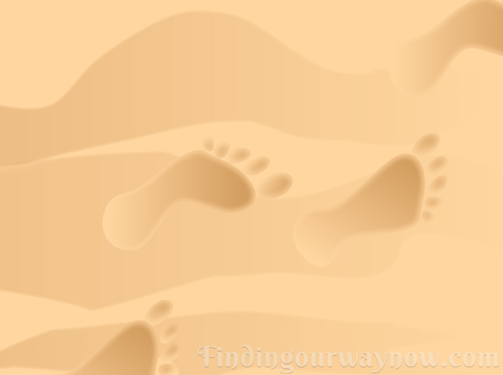 Footprints In The Sand, findingourwaynow.com