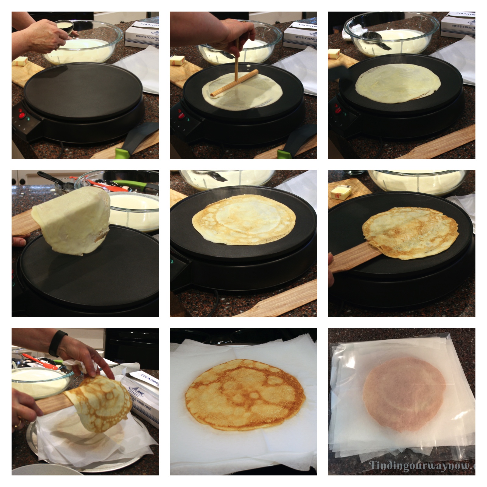 Homemade Crepe In The Making, findingourwaynow.com