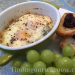 Shirred Eggs with Spinach, findingourwaynow.com