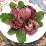 Roasted Onion Flowers, findingourwaynow.com