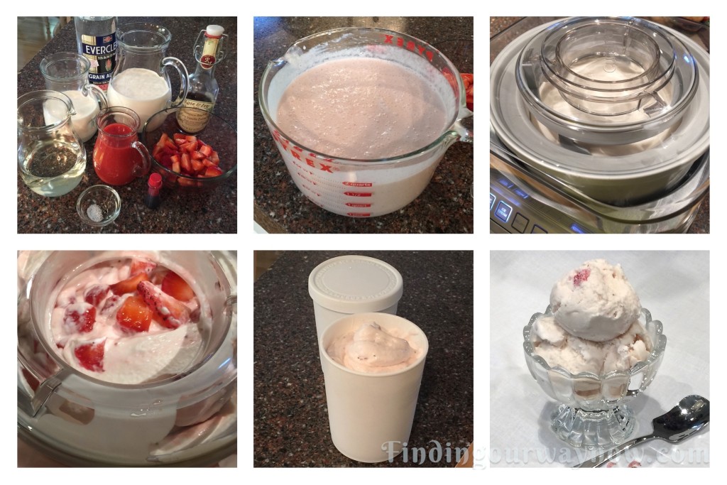 Homemade Strawberry Ice Cream, findingourwaynow.com